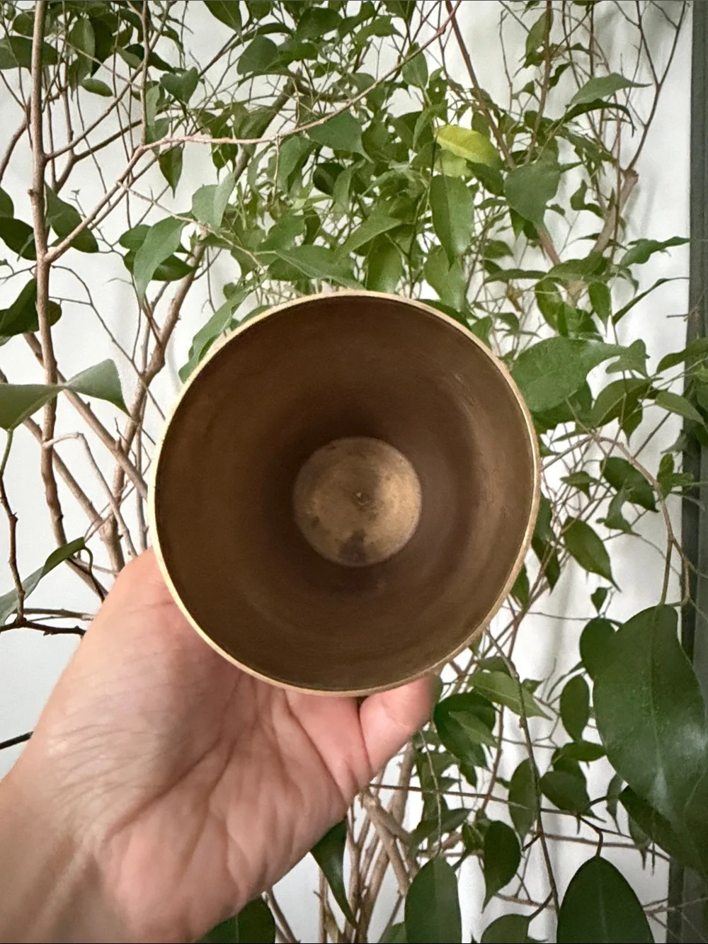 Vintage Brass Tapered Cup - Warm Gold Finish